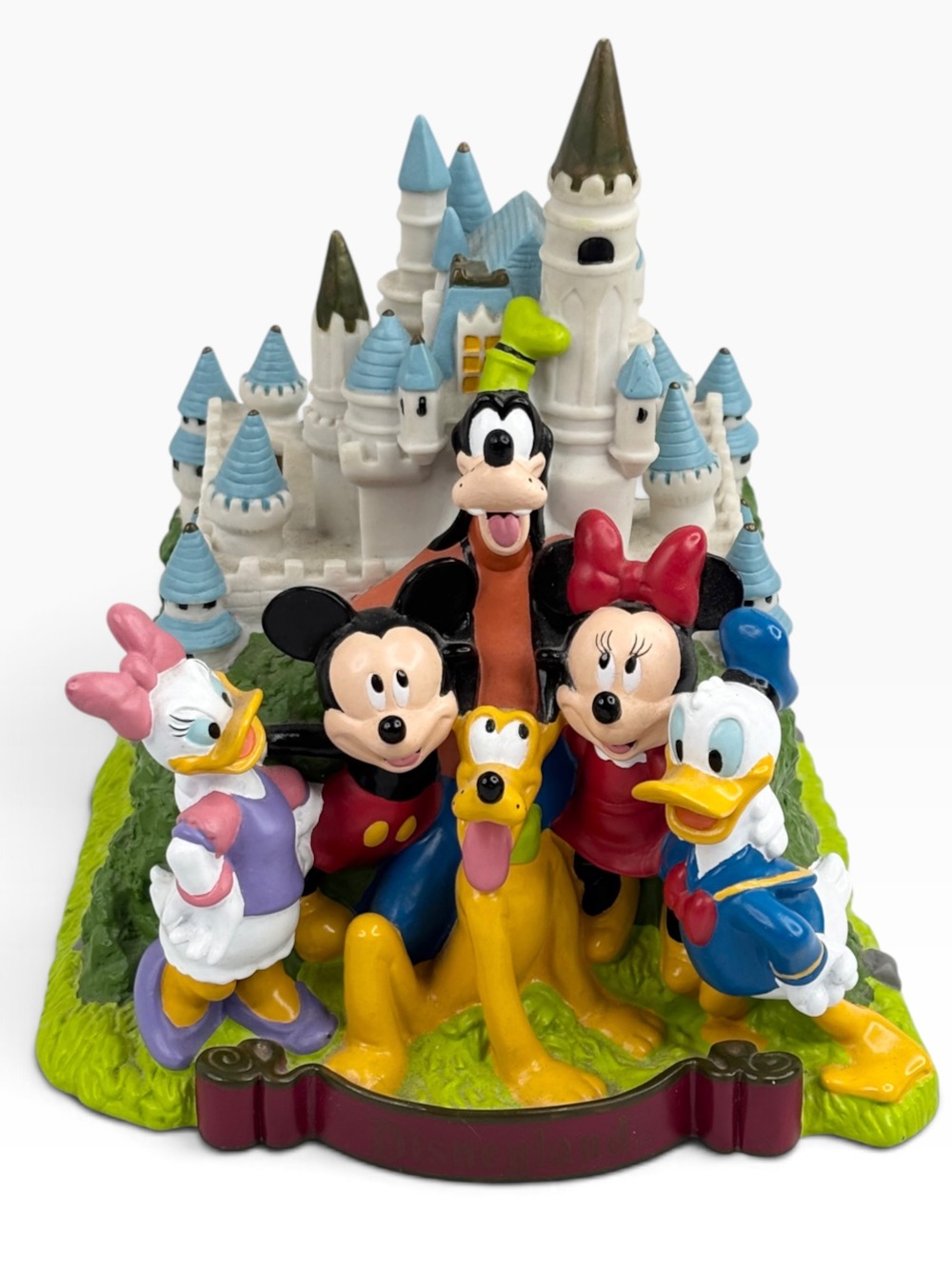Disneyland Cinderella Castle Multi Character 8” Tall Vinyl Money Coin Piggy Bank